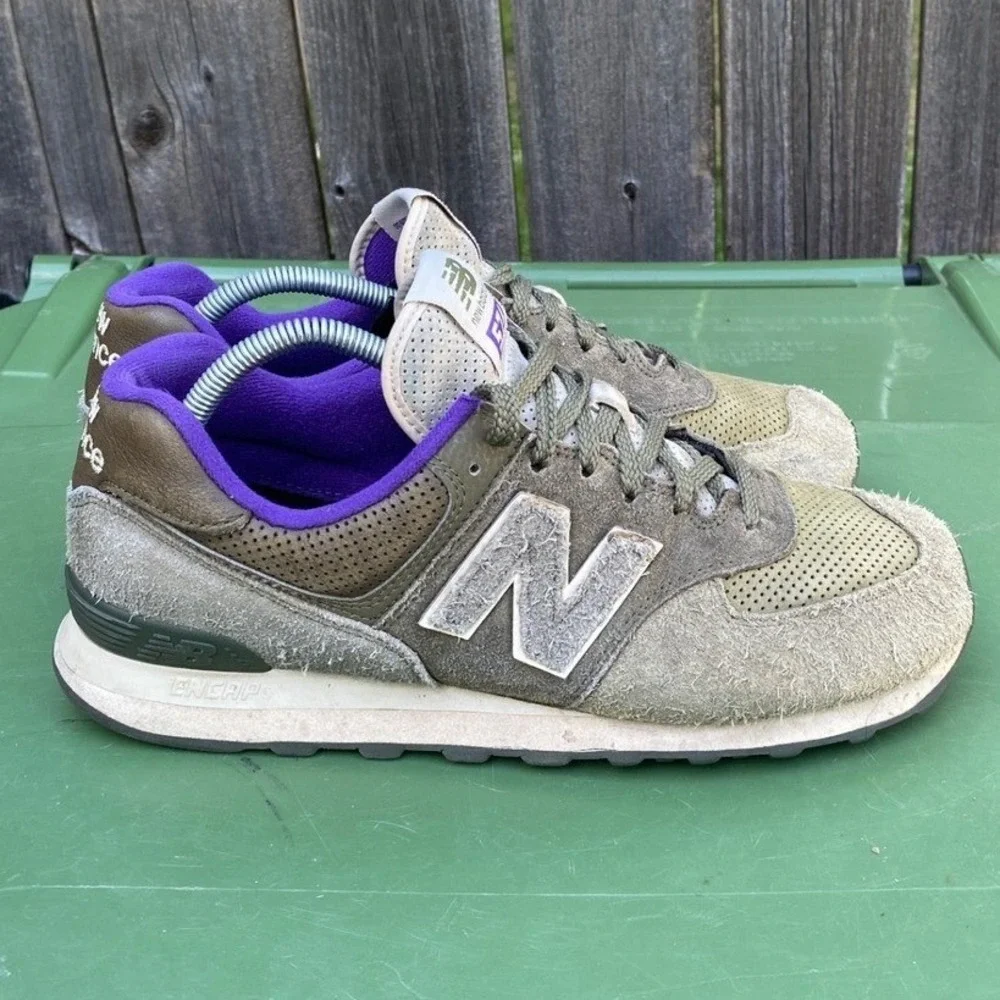 New Balance 574 x SNS Nature Sneakersnstuff‎ Olive Green Purple Suede ML574NS2
